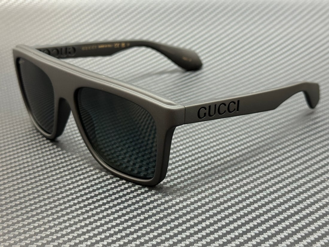 GUCCI GG1570S 006 Matte Black Grey Polarized Sunglasses for Men (1 of 4)