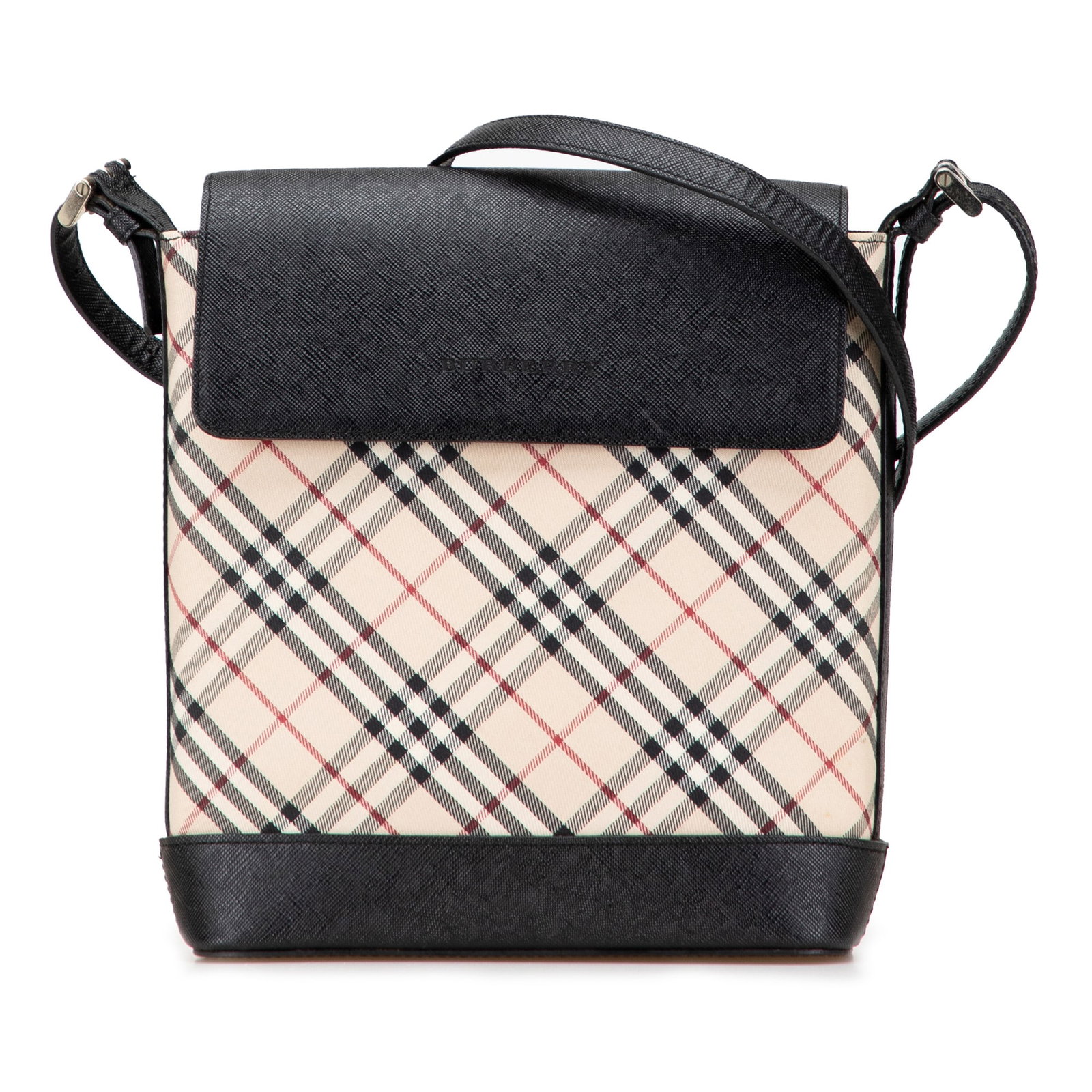 Burberry Nova Check Canvas Crossbody Bag with Leather Trim (1 of 10)