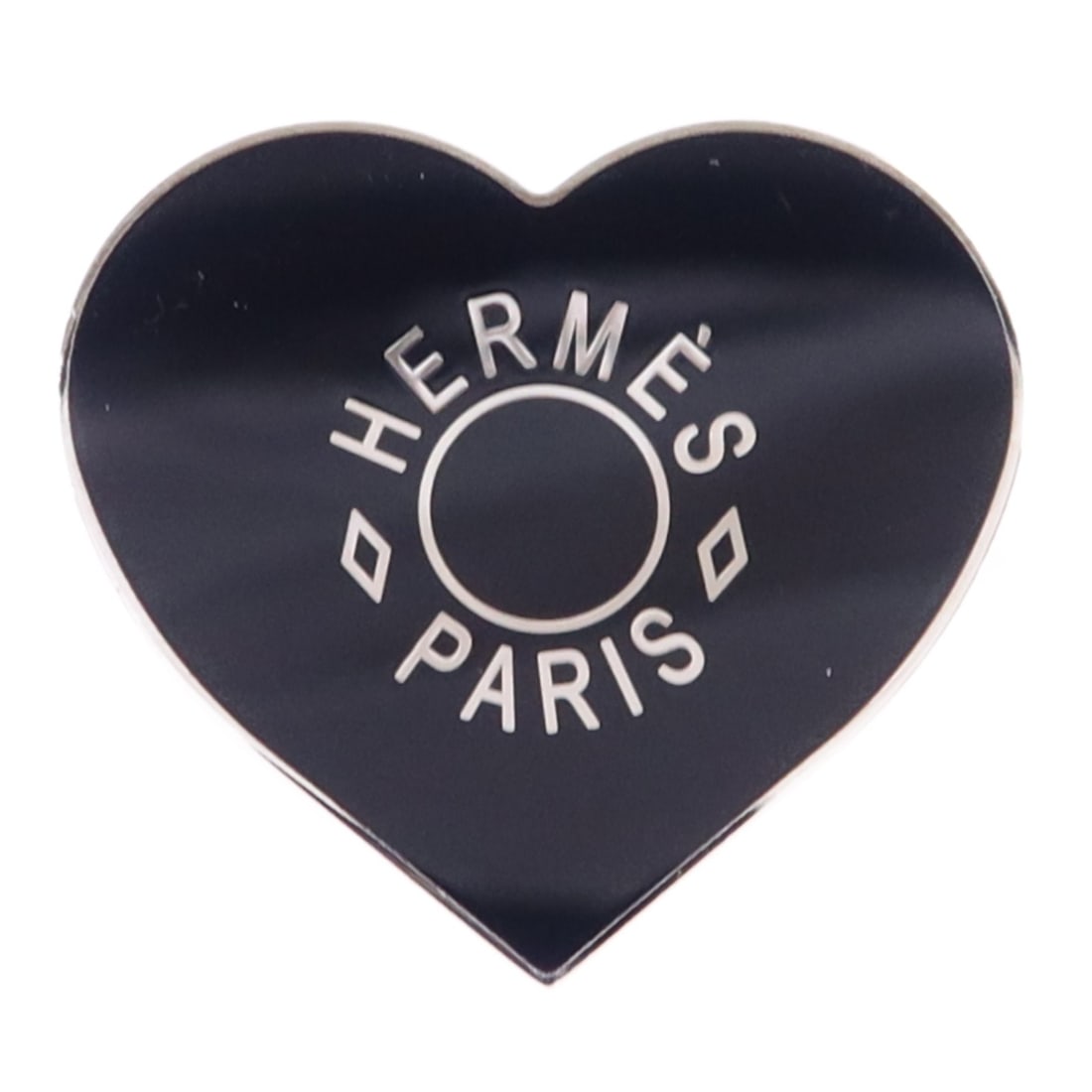 Black and Silver Metal Scarf Ring by Hermes (1 of 7)