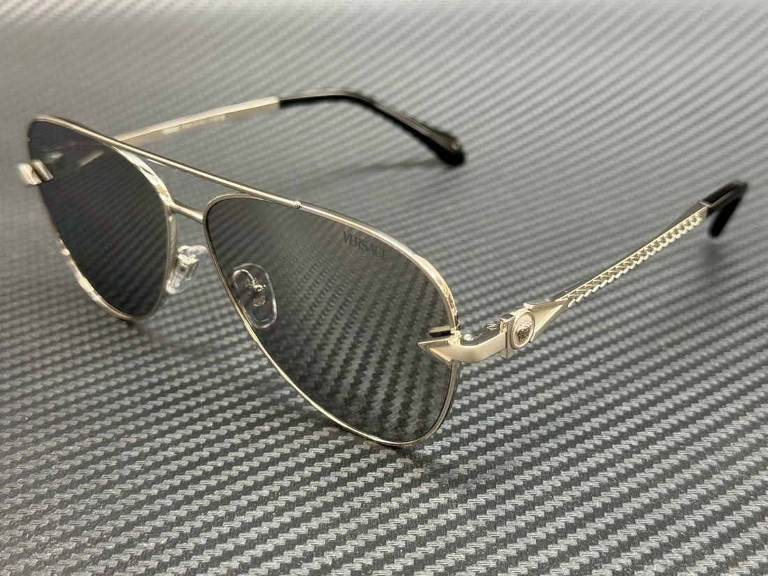 Versace VE2283 10006G Silver Grey Mirror 61mm Men's Sunglasses with Authenticity Certificate (1 of 5)