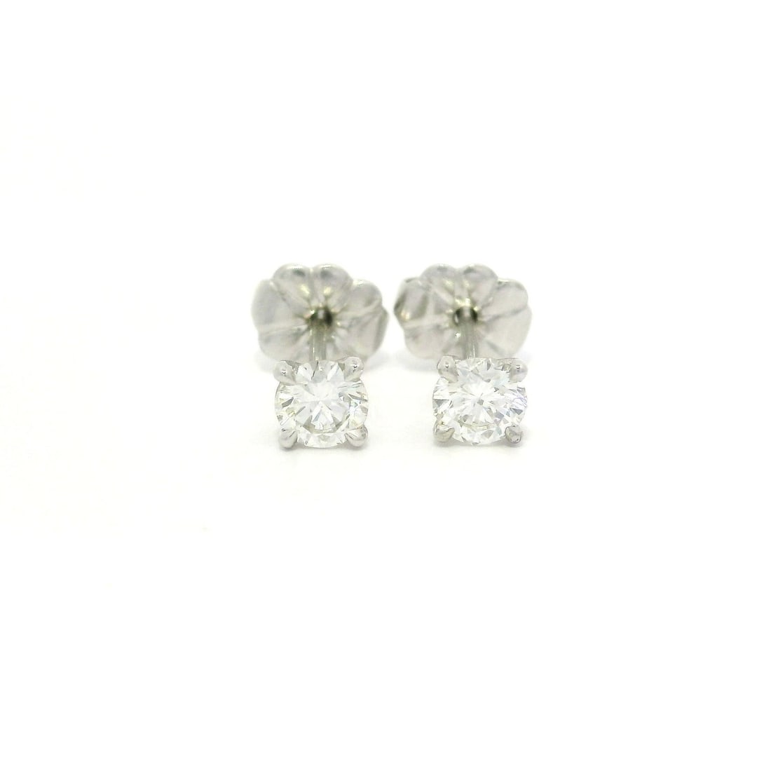Classic Platinum 0.40ctw VS1 G Round Martini Diamond Stud Earrings (1 of 10)