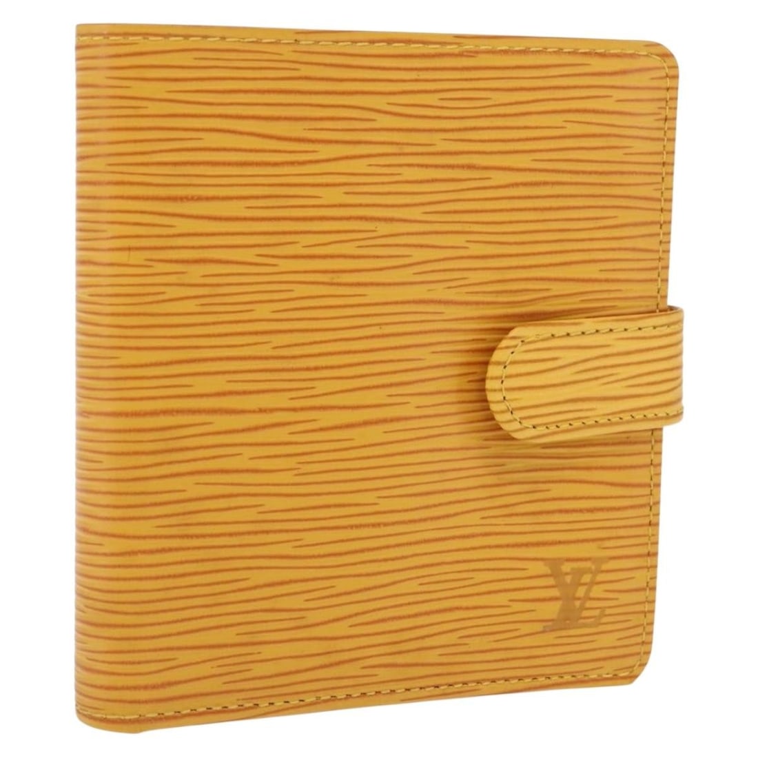 Yellow Epi Leather Bifold Wallet by Louis Vuitton M63559: Yellow Epi Leather Bifold Wallet by Louis Vuitton M63559 This Louis Vuitton Epi Porte Billets Compact bifold wallet features durable yellow Epi leather and is crafted in France. The wallet showcases a