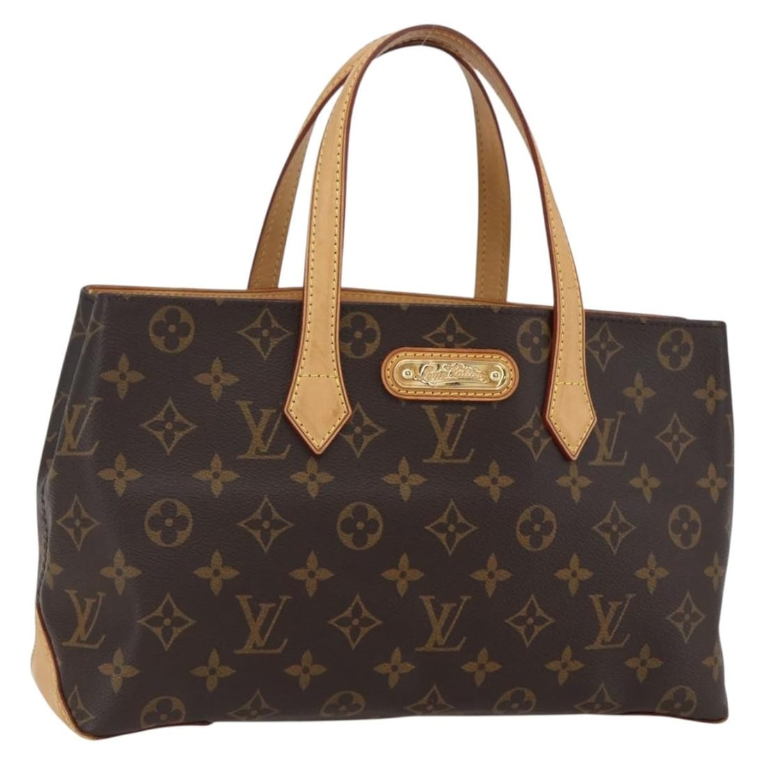 Louis Vuitton Wilshire PM Monogram Canvas Handbag M40595 Spain: Louis Vuitton Wilshire PM Monogram Canvas Handbag M40595 Spain This Louis Vuitton Monogram Wilshire PM handbag is crafted from the signature monogram canvas in a classic brown color. The bag features