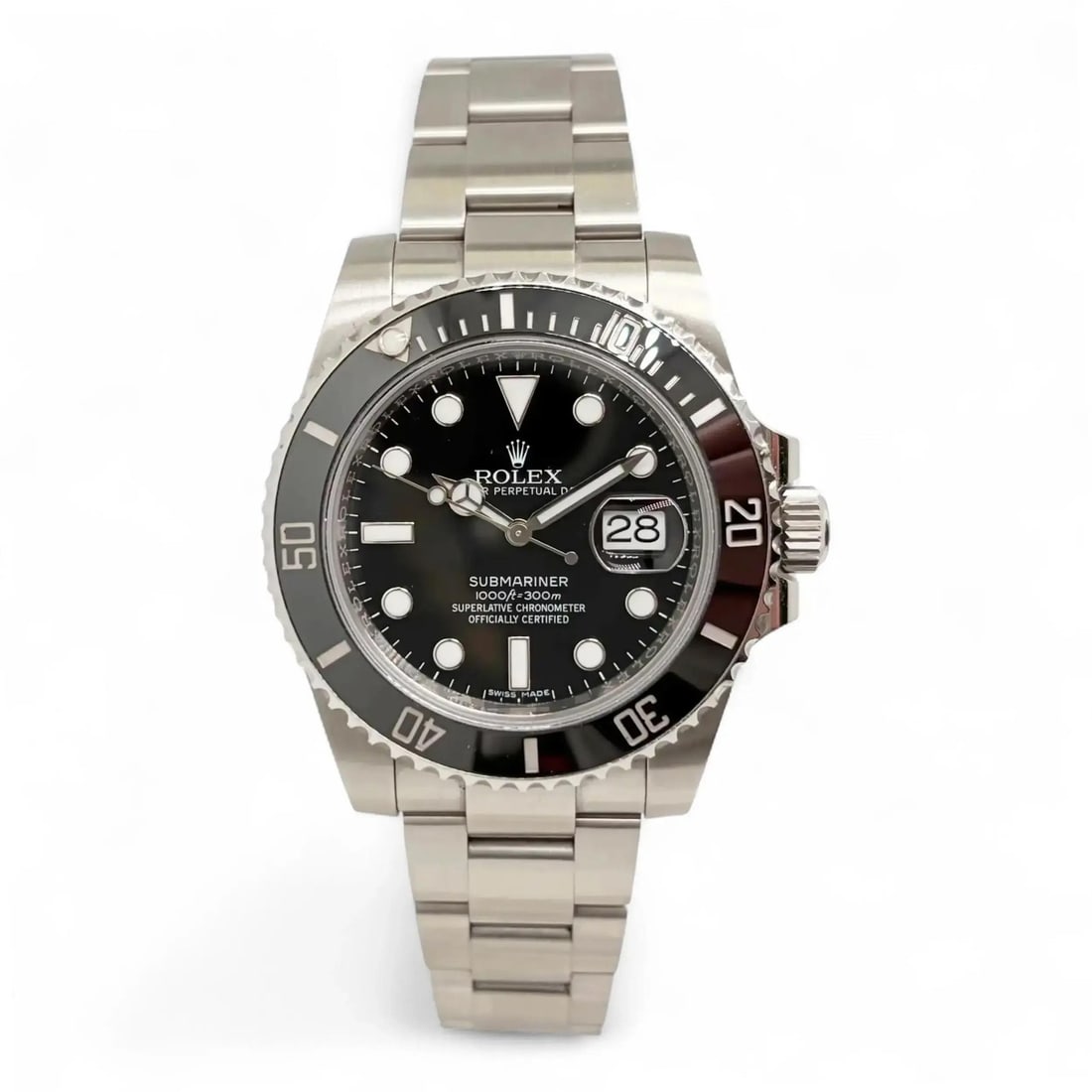 Rolex 116610LN Submariner Date Black Dial 40mm Stainless Steel Automatic Watch: Rolex 116610LN Submariner Date Black Dial 40mm Stainless Steel Automatic Watch This pre-owned Rolex Submariner Date wristwatch features a 40mm polished stainless steel case and a black dial with round