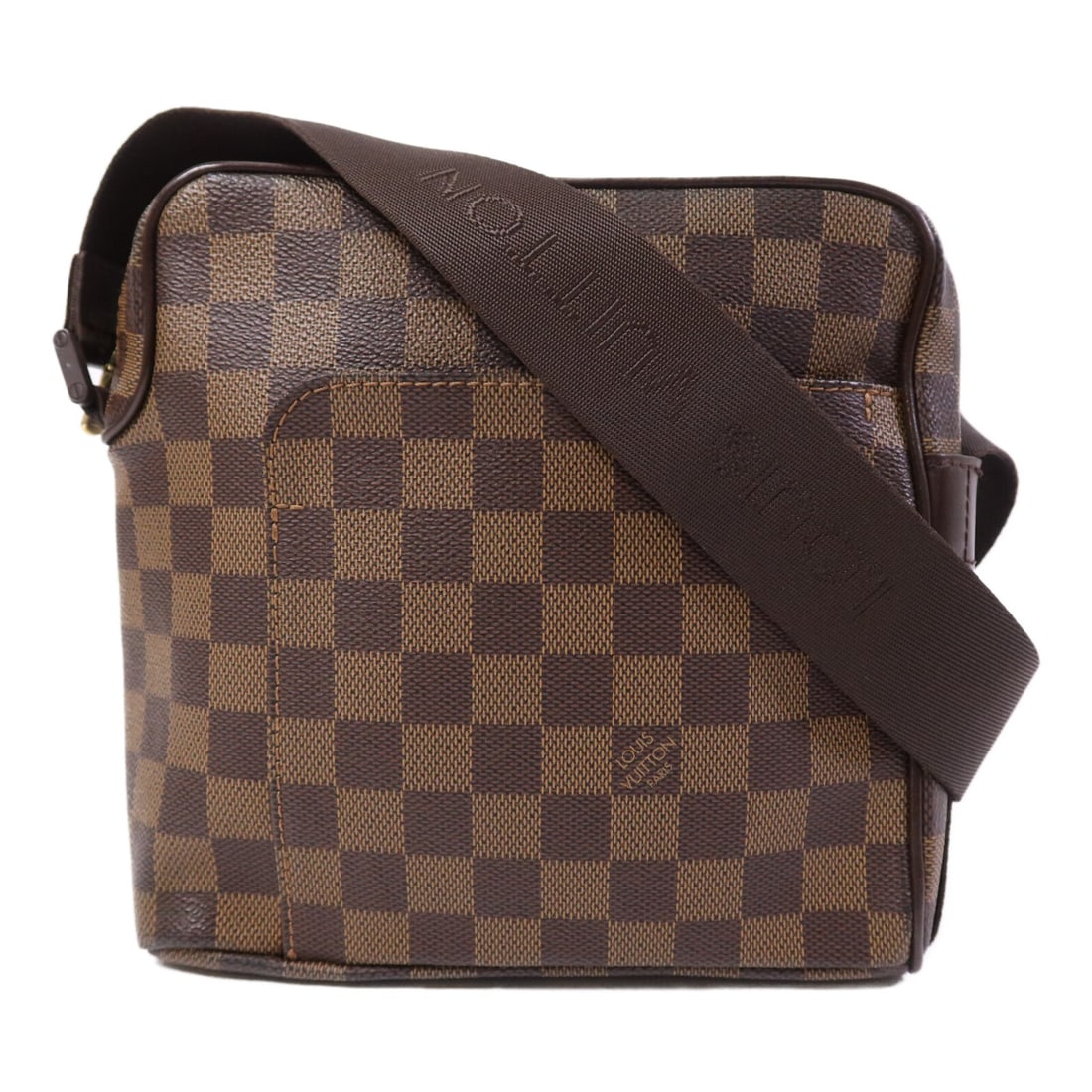 Louis Vuitton Damier Olaf PM Brown Canvas Shoulder Bag N41442: Louis Vuitton Damier Olaf PM Brown Canvas Shoulder Bag N41442 This Louis Vuitton Olaf PM shoulder bag features the signature Damier brown PVC coated canvas exterior. Designed for women, it offers a co
