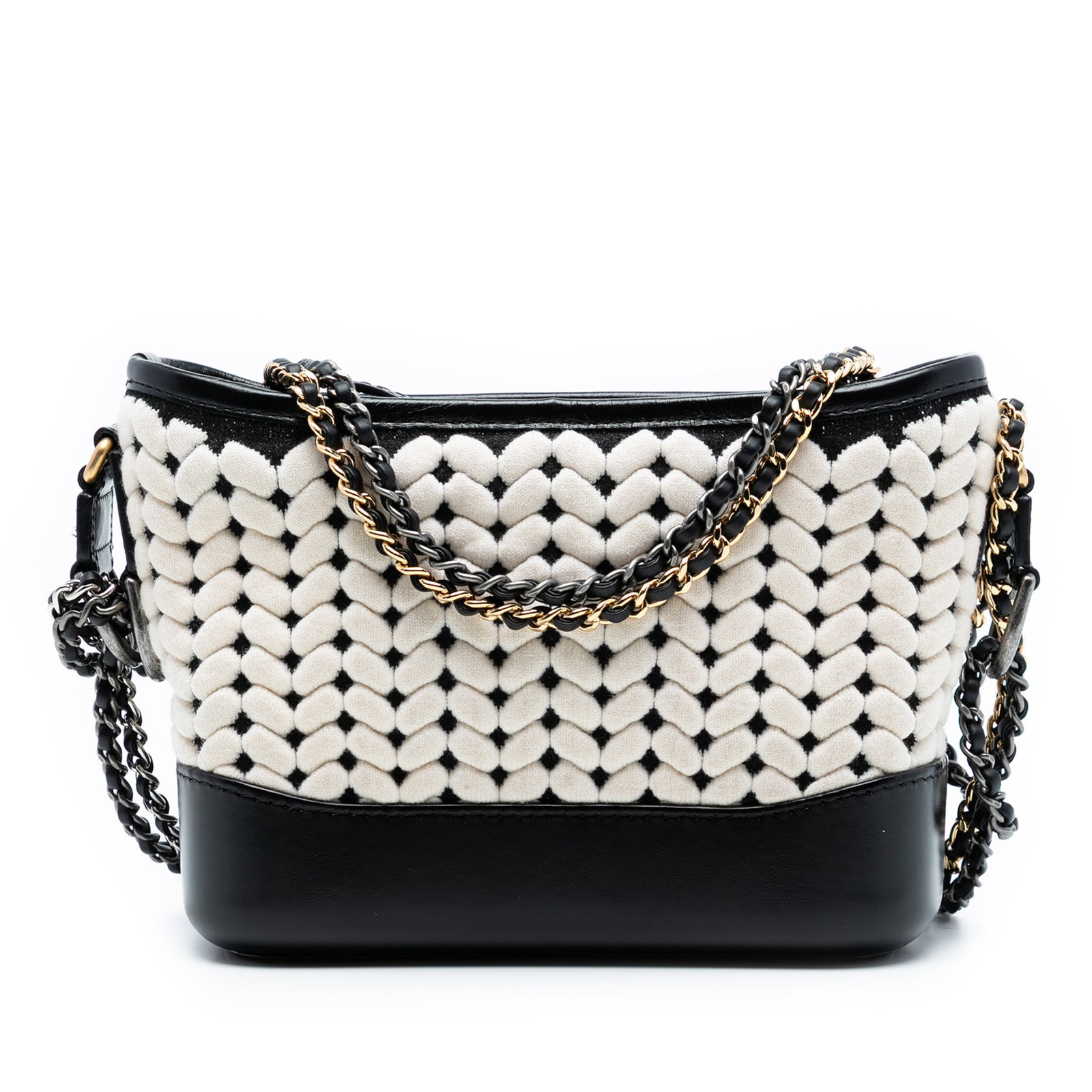 Chanel Gabrielle Small Hobo Bag in Knit Wool and Calf Leather (1 of 7)