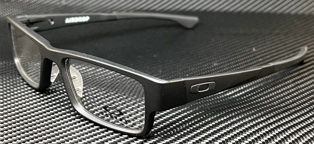 Oakley Airdrop OX8046 Satin Black 57mm Rectangular Eyeglasses (1 of 5)