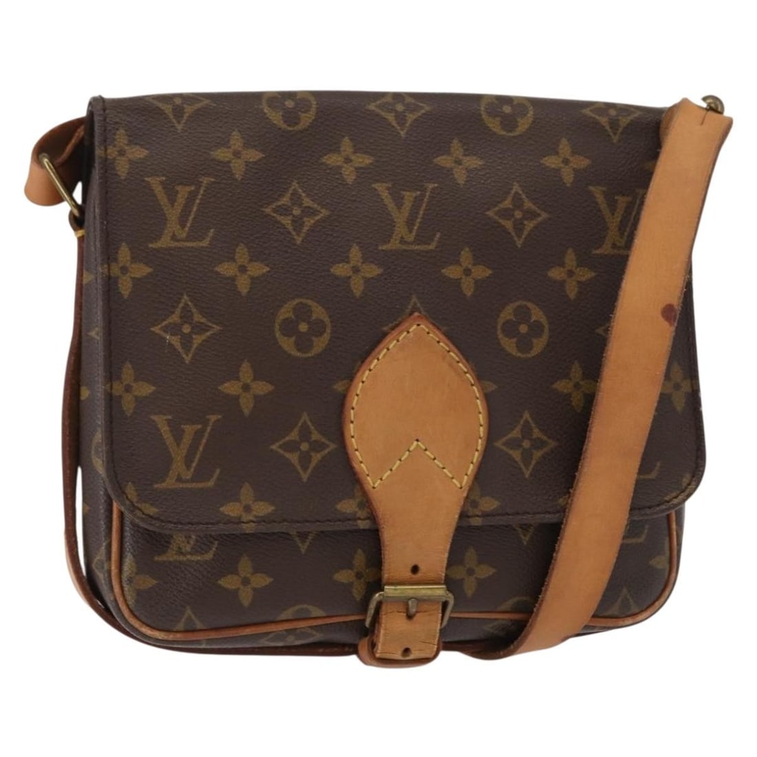 Louis Vuitton Monogram Canvas Cartouchiere Brown Handbag: Louis Vuitton Monogram Canvas Cartouchiere Brown Handbag This Louis Vuitton Cartouchiere handbag features the iconic monogram canvas in brown, designed for women. It offers a compact design with dimen