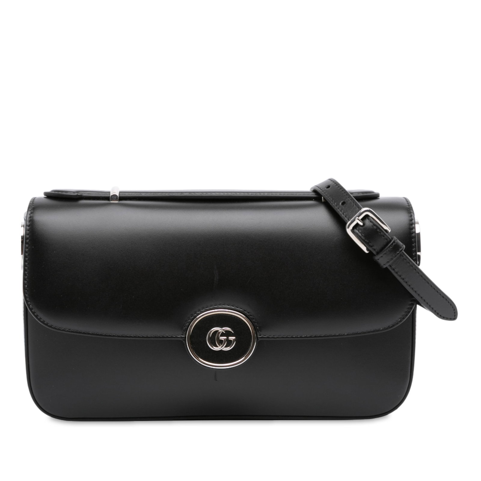 Gucci Small Leather Petite GG Satchel Black with Detachable Strap (1 of 12)