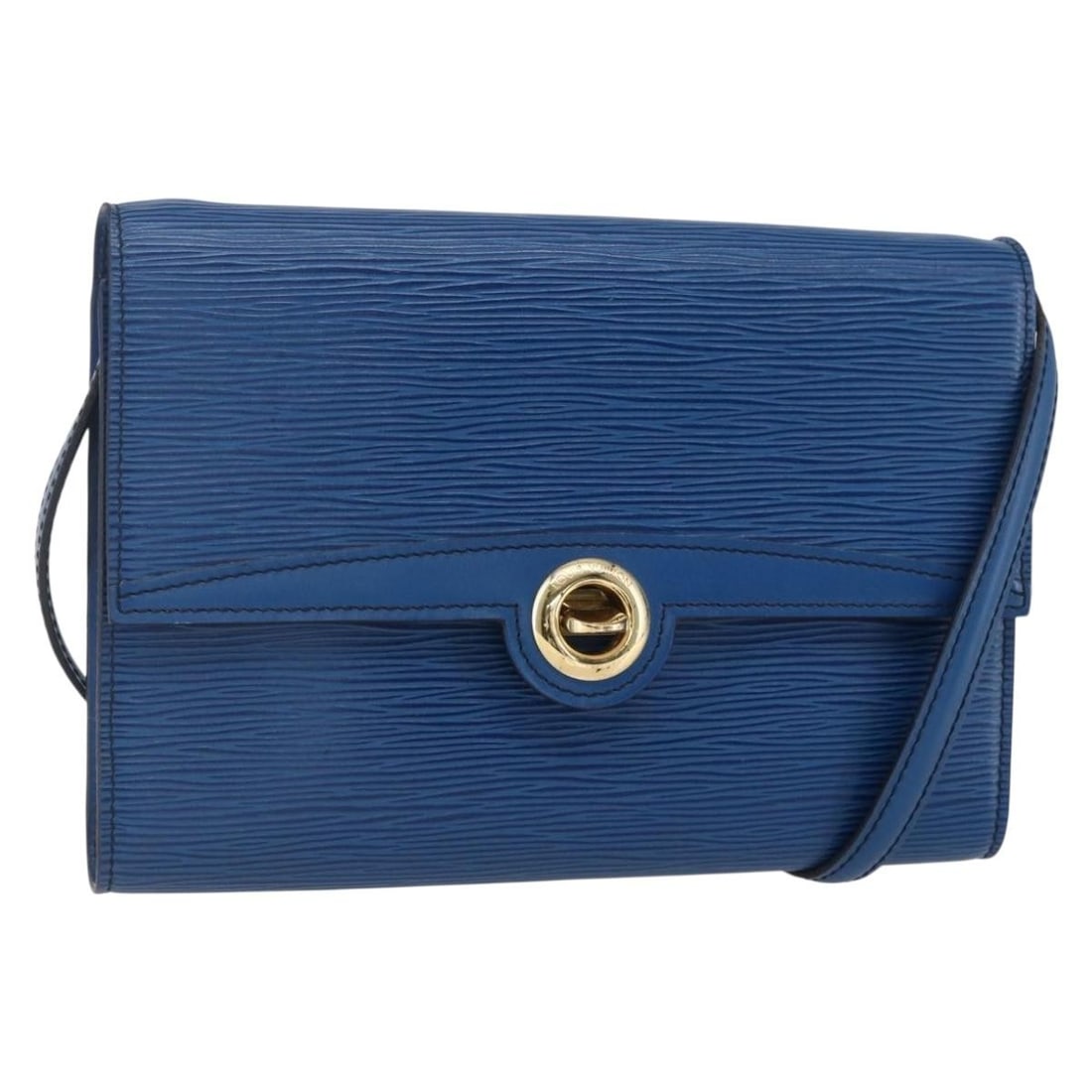 LOUIS VUITTON Epi Pochette Arche Blue Shoulder Bag M52575 Auth (1 of 18)