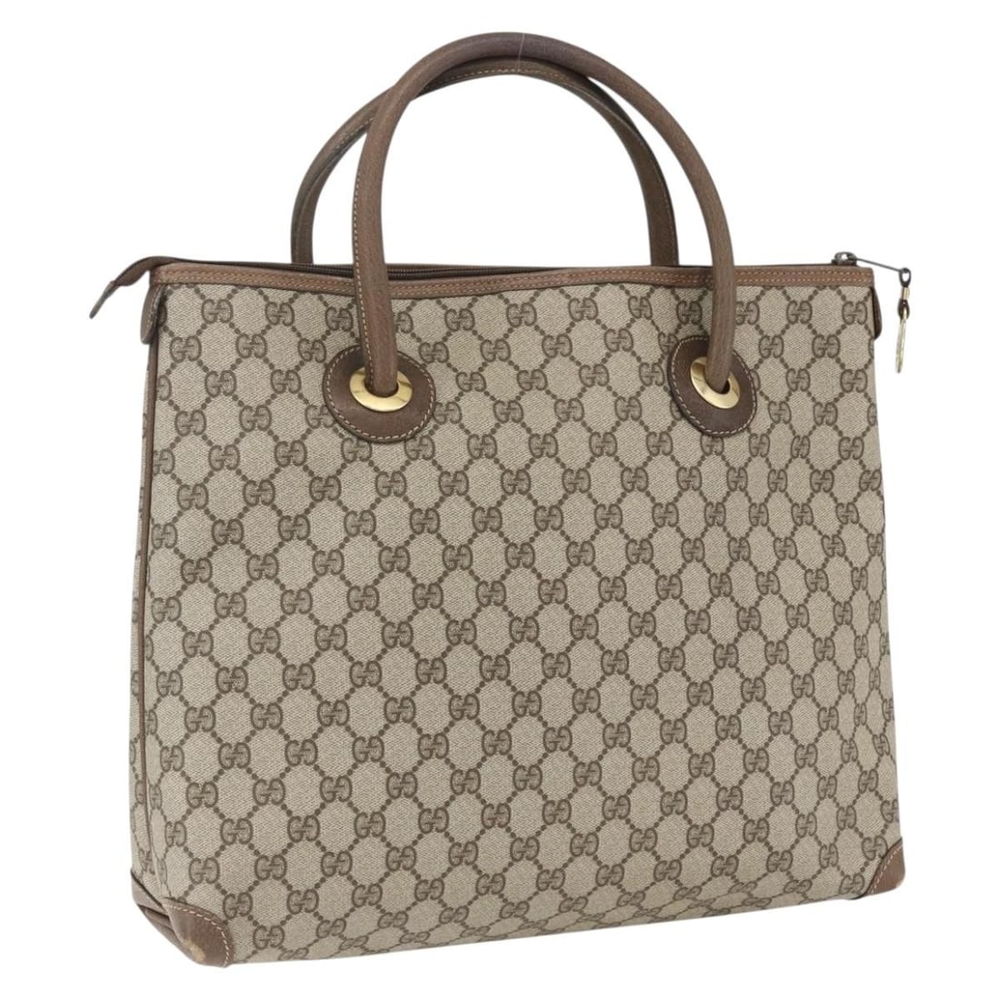 Gucci Beige Gold GG Supreme PVC Tote 02 39 4947 Italy (1 of 18)