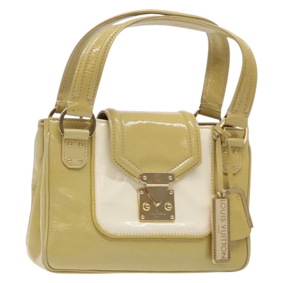 LOUIS VUITTON M92547 Yellow Enamel Cruise Line Hand Bag Auth CE0013 (1 of 18)