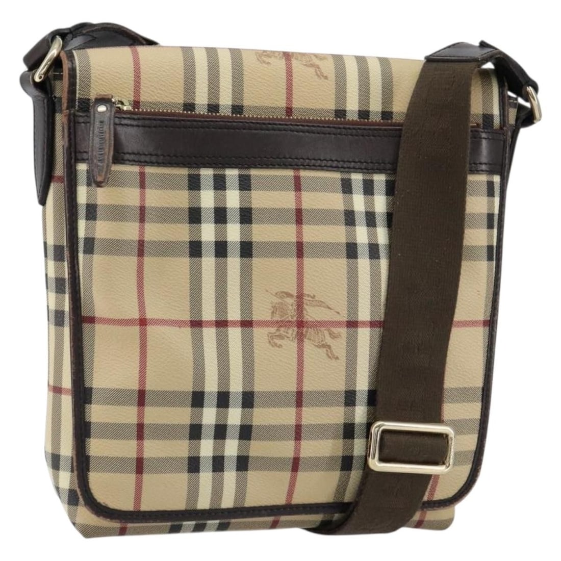 BURBERRY Nova Check Beige Gold Shoulder Bag PVC Authentic: BURBERRY Nova Check Beige Gold Shoulder Bag PVC Authentic This BURBERRY Nova Check Shoulder Bag is a stylish and practical accessory crafted from durable PVC leather. The elegant beige and gold color