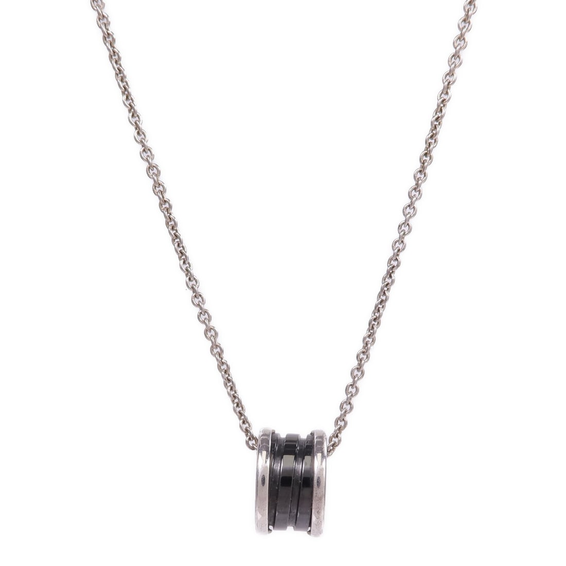 Sterling Silver and Black Ceramic Necklace from BVLGARI Save The Children: Sterling Silver and Black Ceramic Necklace from BVLGARI Save The Children This BVLGARI Save The Children necklace features a unisex design crafted from 925 sterling silver with black ceramic detailing