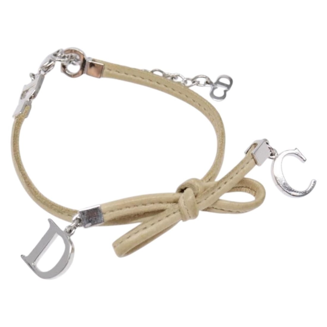 Authentic Christian Dior Beige Leather Bracelet AM8986 (1 of 10)