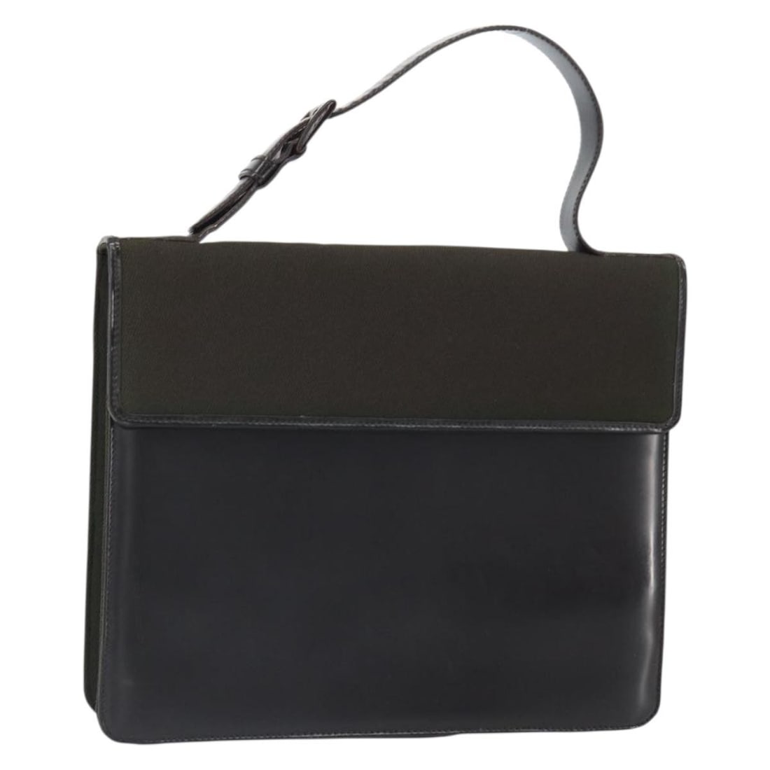 Prada Khaki Cotton Women's Tote with Silver Accents and Guarantee Card: Prada Khaki Cotton Women's Tote with Silver Accents and Guarantee Card This PRADA handbag is crafted from khaki cotton with silver accents and is designed for women. It features a structured silhouett