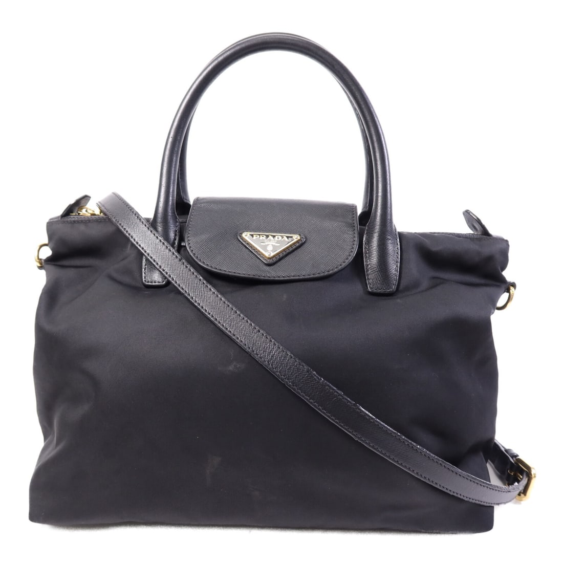 Prada 2 Way Shoulder Bag BN2541 Black Nylon GHW (1 of 14)