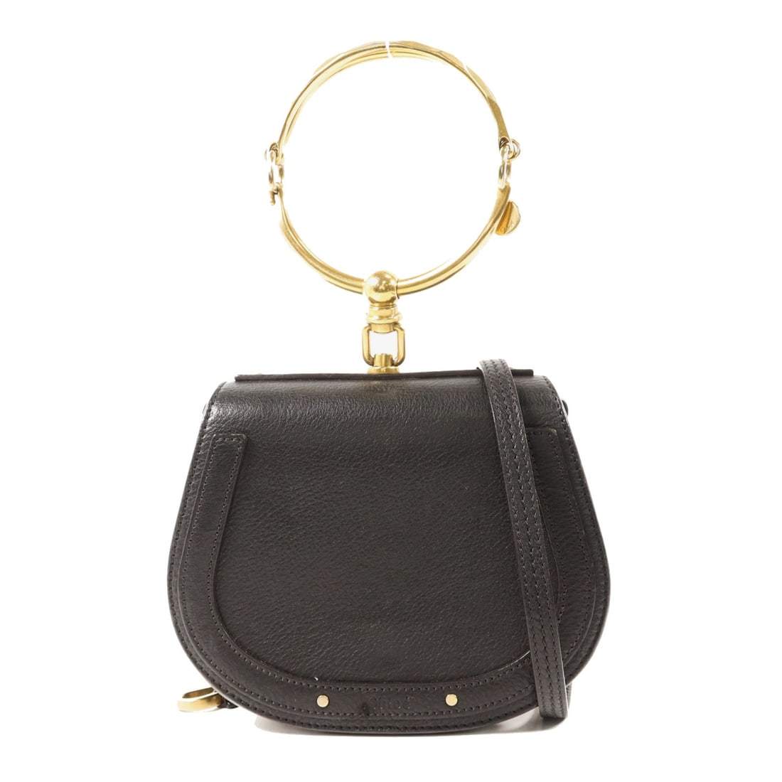 Chloe Nile Black Calfskin Leather Shoulder Bag with Gold Hardware: Chloe Nile Black Calfskin Leather Shoulder Bag with Gold Hardware This Chloe Nile 2-way shoulder bag is crafted from calfskin leather in black. Designed for women, it features a versatile style suitab