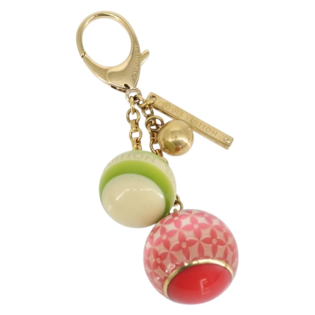 LOUIS VUITTON M95507 Mini Run Croisette Key Holder Pink Green Metal: LOUIS VUITTON M95507 Mini Run Croisette Key Holder Pink Green Metal Enhance your accessory collection with this authentic LOUIS VUITTON Bijoux Sac Mini Run Croisette Key Holder. Crafted from durable m