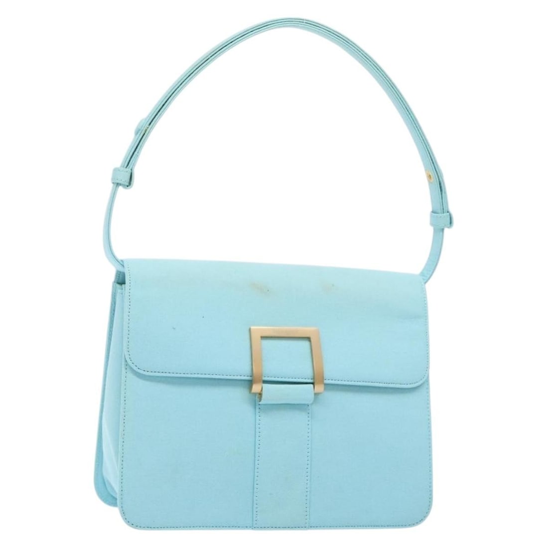 SAINT LAURENT Light Blue Canvas Shoulder Bag BA5491: SAINT LAURENT Light Blue Canvas Shoulder Bag BA5491 This stylish SAINT LAURENT shoulder bag is crafted from durable canvas in a light blue color, making it a versatile accessory for any outfit. The ba