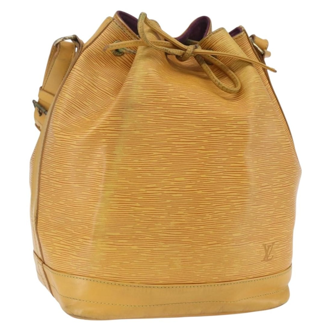Tassili Yellow Epi Leather Noe Shoulder Bag by Louis Vuitton M44009: Tassili Yellow Epi Leather Noe Shoulder Bag by Louis Vuitton M44009 This is a Louis Vuitton Noe Shoulder Bag in Tassili Yellow from the Epi Leather collection, model M44009. Crafted in France, the bag