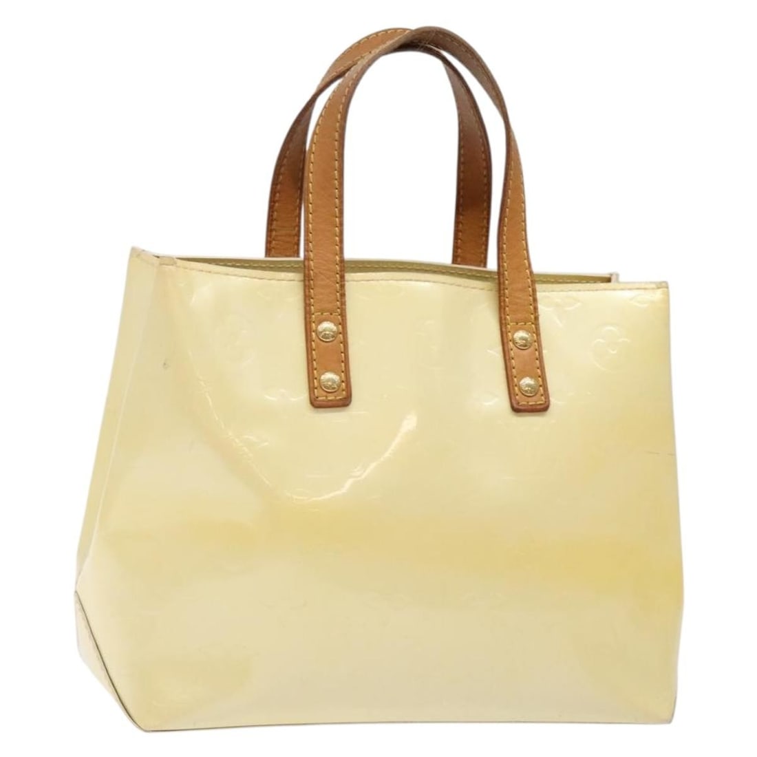 LOUIS VUITTON Monogram Vernis Reade PM Hand Bag Patent Leather Perle M91336: LOUIS VUITTON Monogram Vernis Reade PM Hand Bag Patent Leather Perle M91336 This authentic LOUIS VUITTON Monogram Vernis Reade PM Hand Bag in a beautiful Perle color is a stylish accessory for any occ