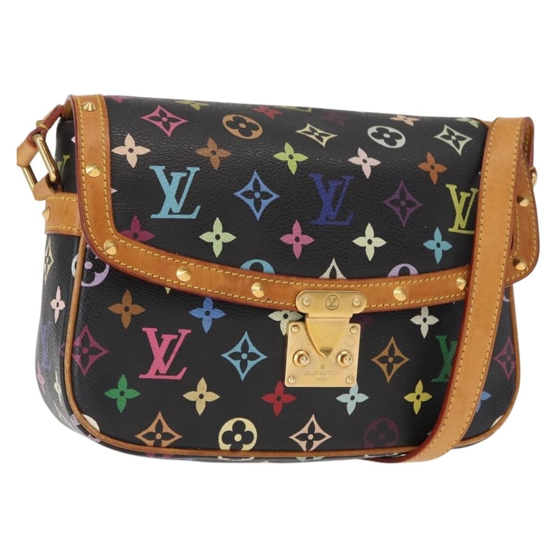 Louis Vuitton Sologne Black Multicolor Canvas Shoulder Bag M92639 France: Louis Vuitton Sologne Black Multicolor Canvas Shoulder Bag M92639 France This Louis Vuitton Monogram Multicolor Sologne Shoulder Bag features a black multicolor canvas exterior and is crafted in Franc