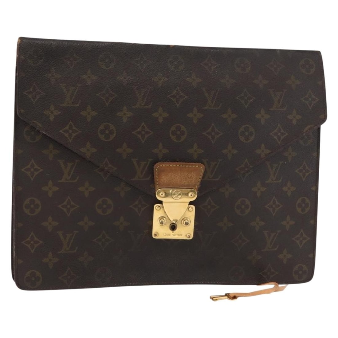 Louis Vuitton Monogram Canvas Porte Documents Senateur Briefcase M53335 with Keys (1 of 18)