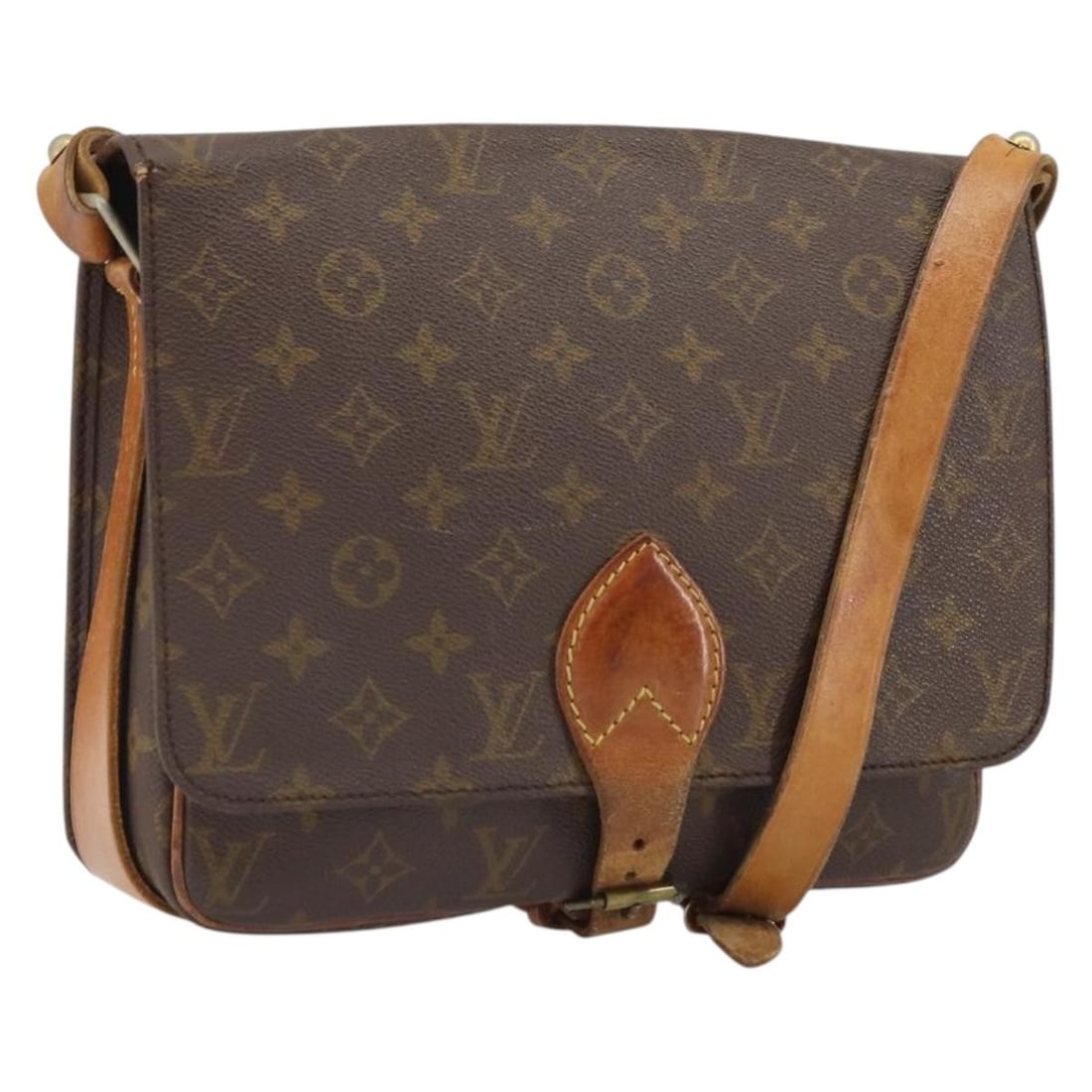Louis Vuitton Cartouchiere GM Monogram Canvas Shoulder Bag M51252: Louis Vuitton Cartouchiere GM Monogram Canvas Shoulder Bag M51252 This is a Louis Vuitton Monogram Cartouchiere GM shoulder bag crafted from signature monogram canvas. The bag features an adjustable s