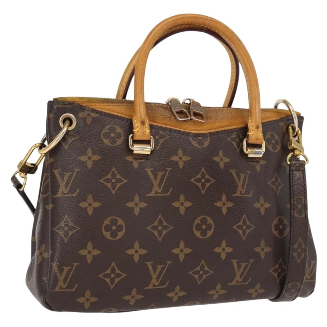 Louis Vuitton Palas BB Monogram Canvas Shoulder and Handbag M40929: Louis Vuitton Palas BB Monogram Canvas Shoulder and Handbag M40929 This Louis Vuitton Monogram Palas BB is a versatile women's handbag crafted from the brand's signature monogram canvas. The bag featu