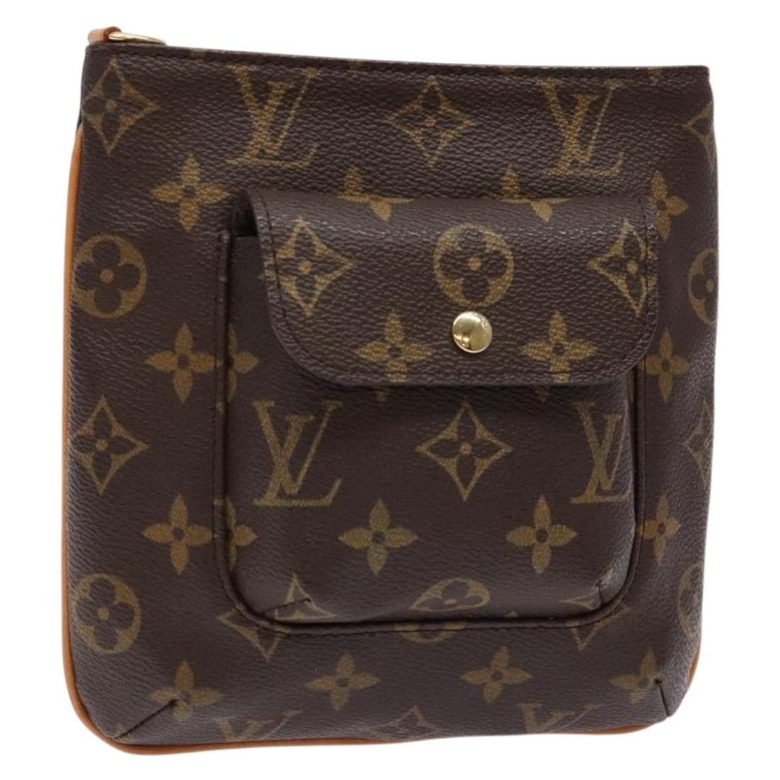 Monogram Canvas Partition Wristlet Clutch by Louis Vuitton: Monogram Canvas Partition Wristlet Clutch by Louis Vuitton This Louis Vuitton Partition Wristlet Clutch features the signature monogram canvas in brown, designed for women. The exterior shows slight r