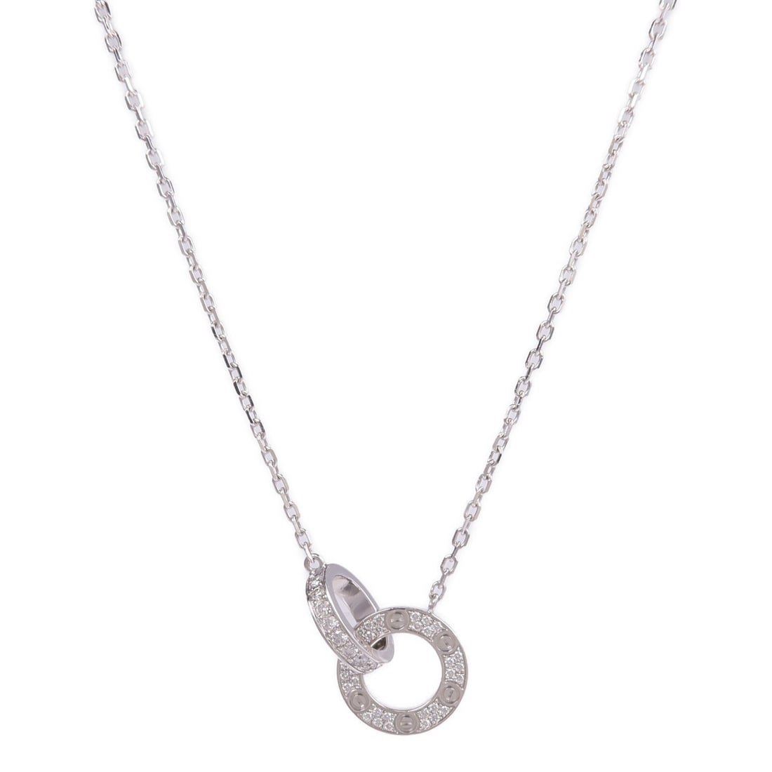 Love Collection Diamond Pave Necklace in 18K White Gold by Cartier (1 of 9)