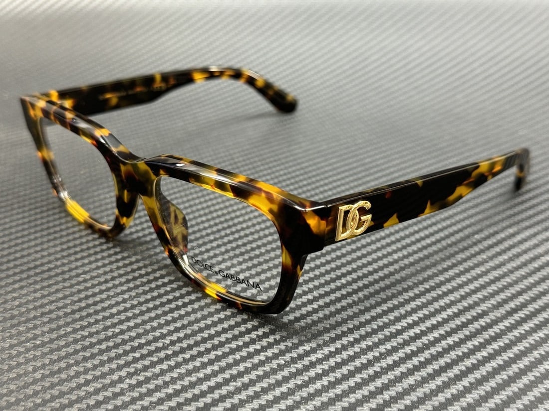 Dolce & Gabbana DG3416 Yellow Havana Men's Eyeglasses with Authenticity Certificate: Dolce & Gabbana DG3416 Yellow Havana Men's Eyeglasses with Authenticity Certificate Elevate your eyewear collection with these stylish Dolce & Gabbana DG3416 eyeglasses. Featuring a striking Yellow Ha
