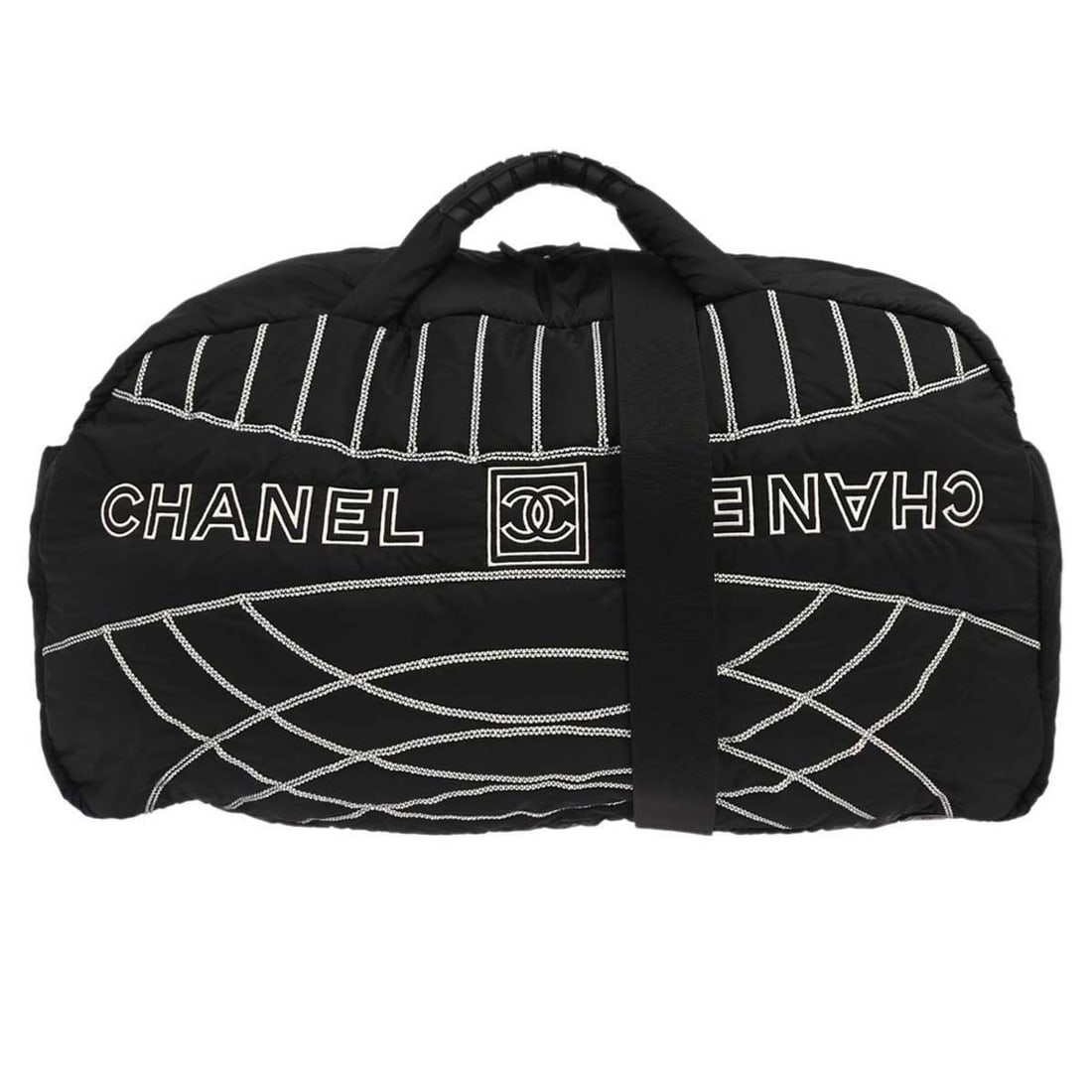 Extra Large Chanel Sport Line Black Nylon Duffle Bag with Two Carry Options (1 of 10)