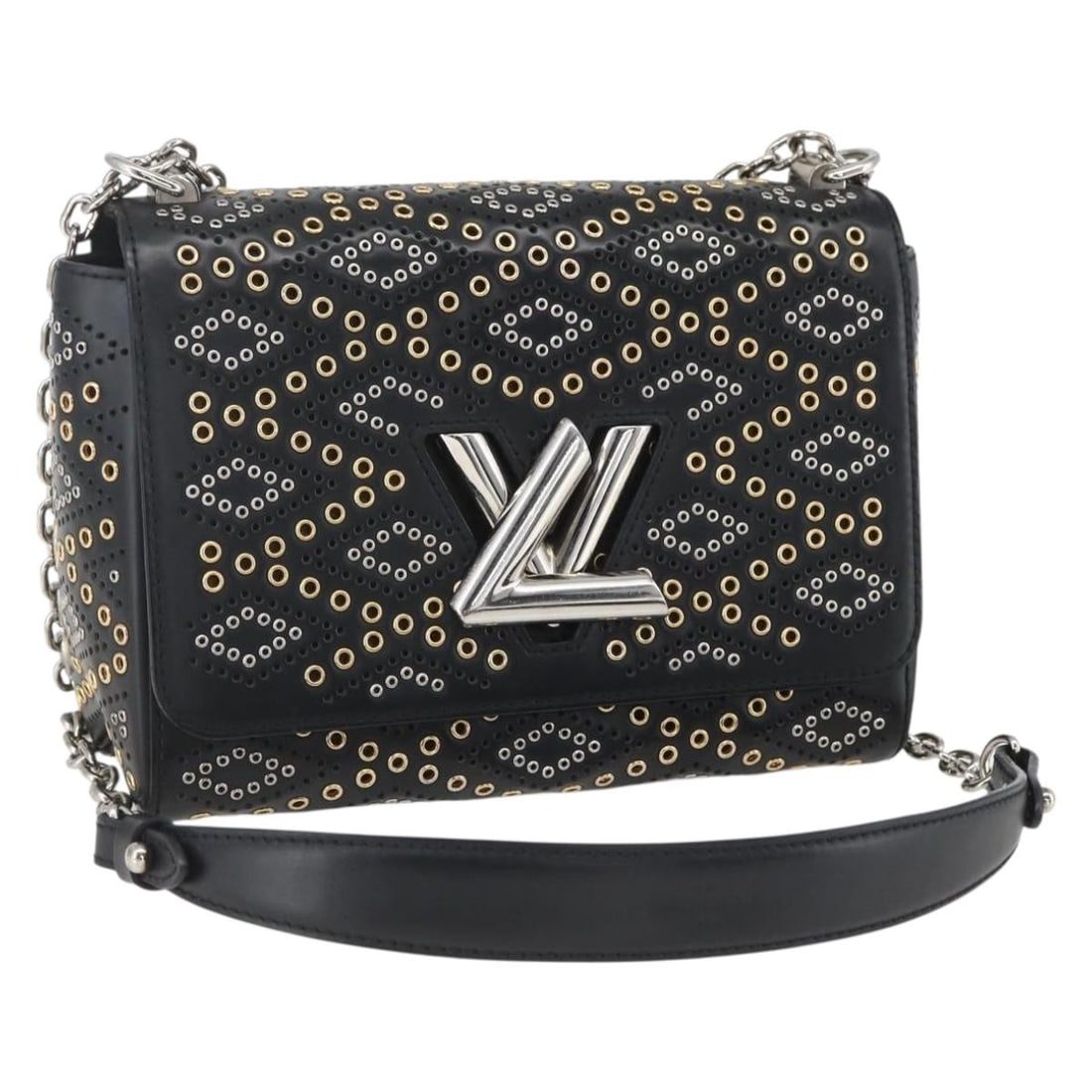 Louis Vuitton Twist MM Black Leather Shoulder Bag with Dust Bag (1 of 18)