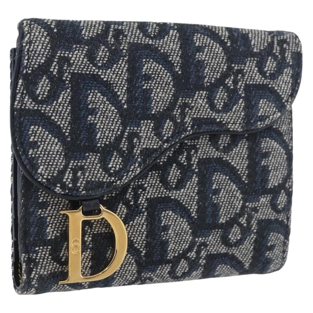 Navy and Gold Trotter Canvas Wallet by Christian Dior: Navy and Gold Trotter Canvas Wallet by Christian Dior This Christian Dior Trotter Canvas wallet features a navy and gold color scheme and is crafted from signature Trotter canvas. Designed for women,