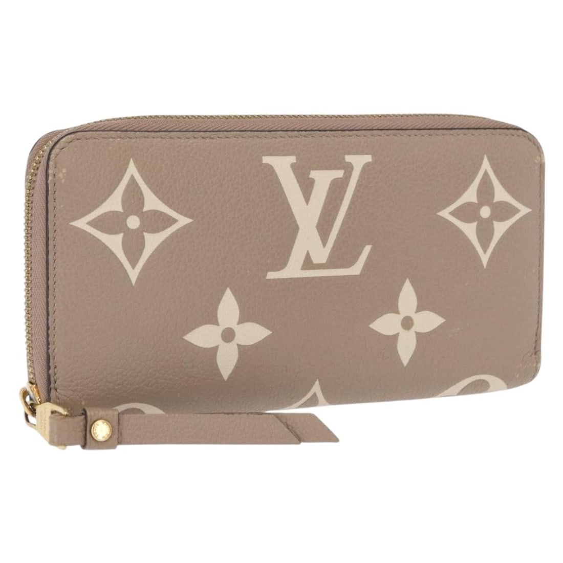 Bicolor Monogram Empreinte Leather Long Wallet Gray M69794 by Louis Vuitton: Bicolor Monogram Empreinte Leather Long Wallet Gray M69794 by Louis Vuitton This is a Louis Vuitton Bicolor Monogram Empreinte Zippy Wallet in gray, crafted from Monogram Empreinte leather. The wallet