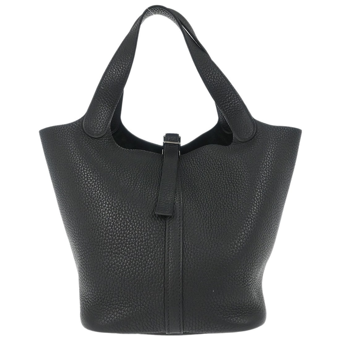 Hermes Picotin MM Black Taurillon Clemence Leather Medium Double Handle Bag (1 of 10)