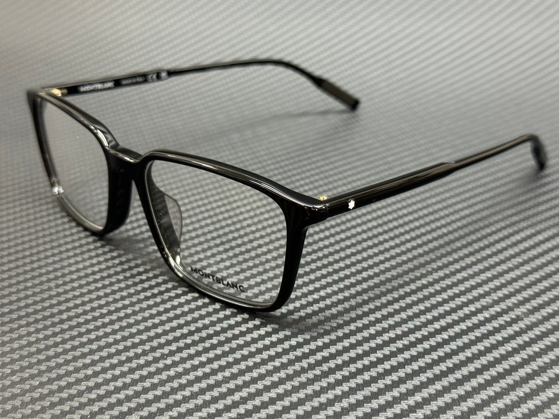 Montblanc MB0293OA 001 Black Men's Eyeglasses with Authenticity Certificate: Montblanc MB0293OA 001 Black Men's Eyeglasses with Authenticity Certificate Discover the sophistication of Montblanc MB0293OA 001 Black Men's Eyeglasses, designed for style and comfort. These eyeglass