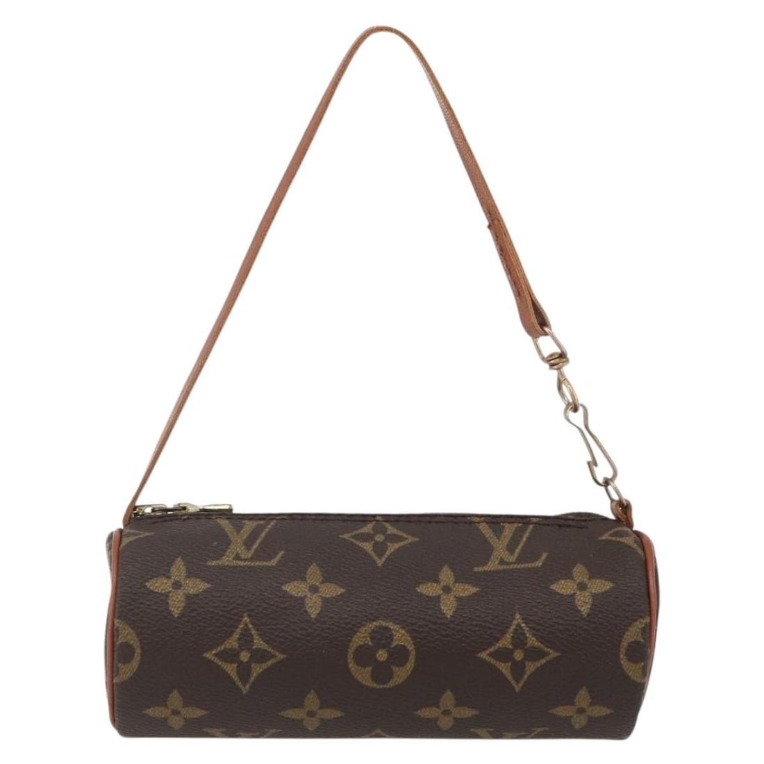 Papillon Pochette Brown Canvas Handbag by Louis Vuitton: Papillon Pochette Brown Canvas Handbag by Louis Vuitton The Louis Vuitton Papillon Pochette is crafted from signature brown monogram canvas and designed for women. This compact accessory features a cy