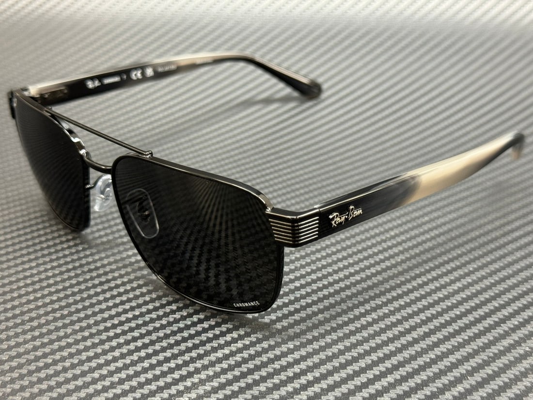 Ray-Ban RB3751CH 002 K8 Polarized Black Frame 61 mm Unisex Sunglasses: Ray-Ban RB3751CH 002 K8 Polarized Black Frame 61 mm Unisex Sunglasses These Ray-Ban RB3751CH 002 K8 sunglasses feature a black frame and dark grey polarized lenses. Designed for unisex adults, they of