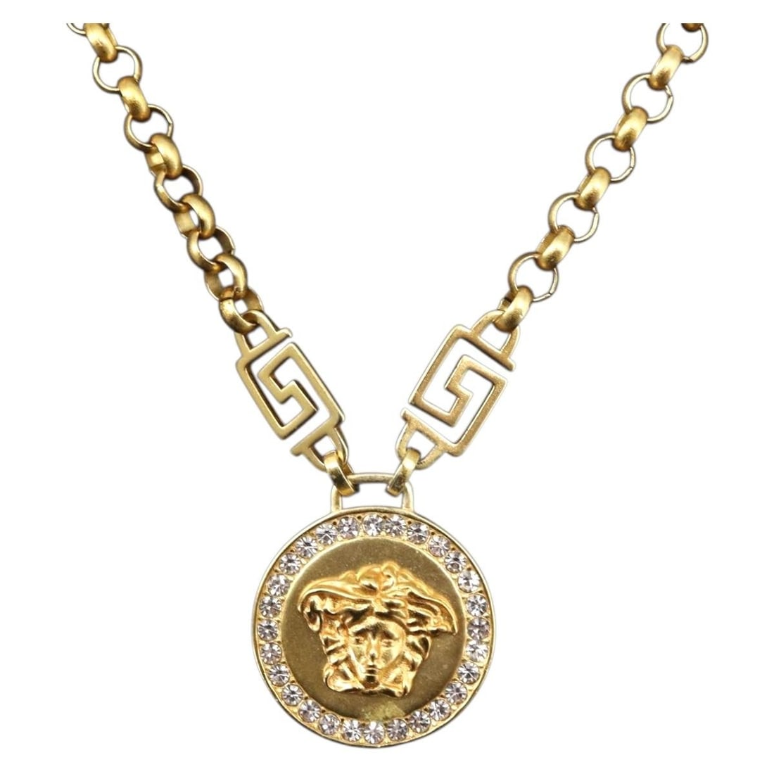 VERSACE Gold Medusa Necklace Authentic Italy 60cm (1 of 15)