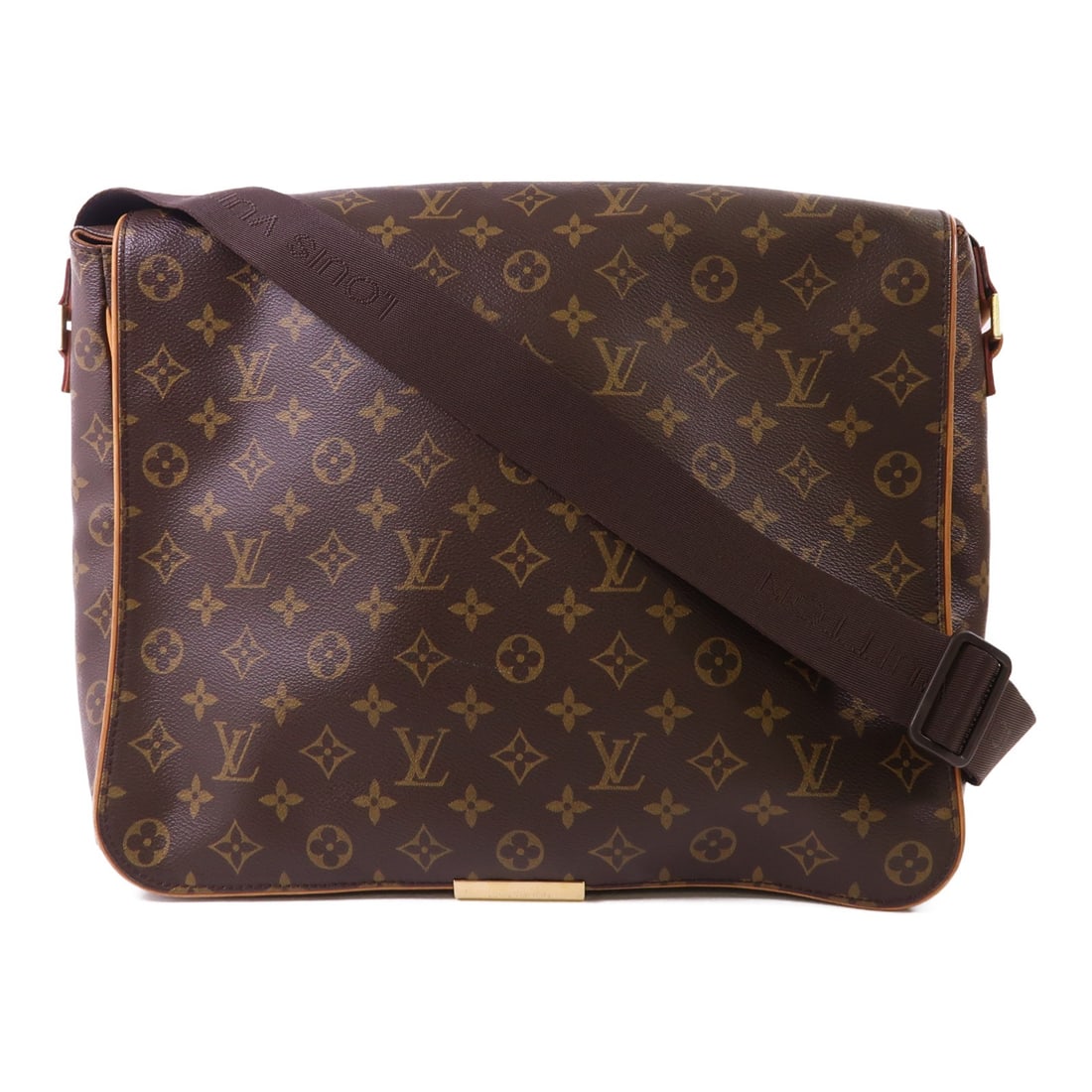 LOUIS VUITTON Abbesses Monogram Shoulder Bag GHW M45257 Brown: LOUIS VUITTON Abbesses Monogram Shoulder Bag GHW M45257 Brown Introducing the Louis Vuitton Abbesses Shoulder Bag, a stylish accessory crafted from durable PVC coated canvas in a rich brown color. Des