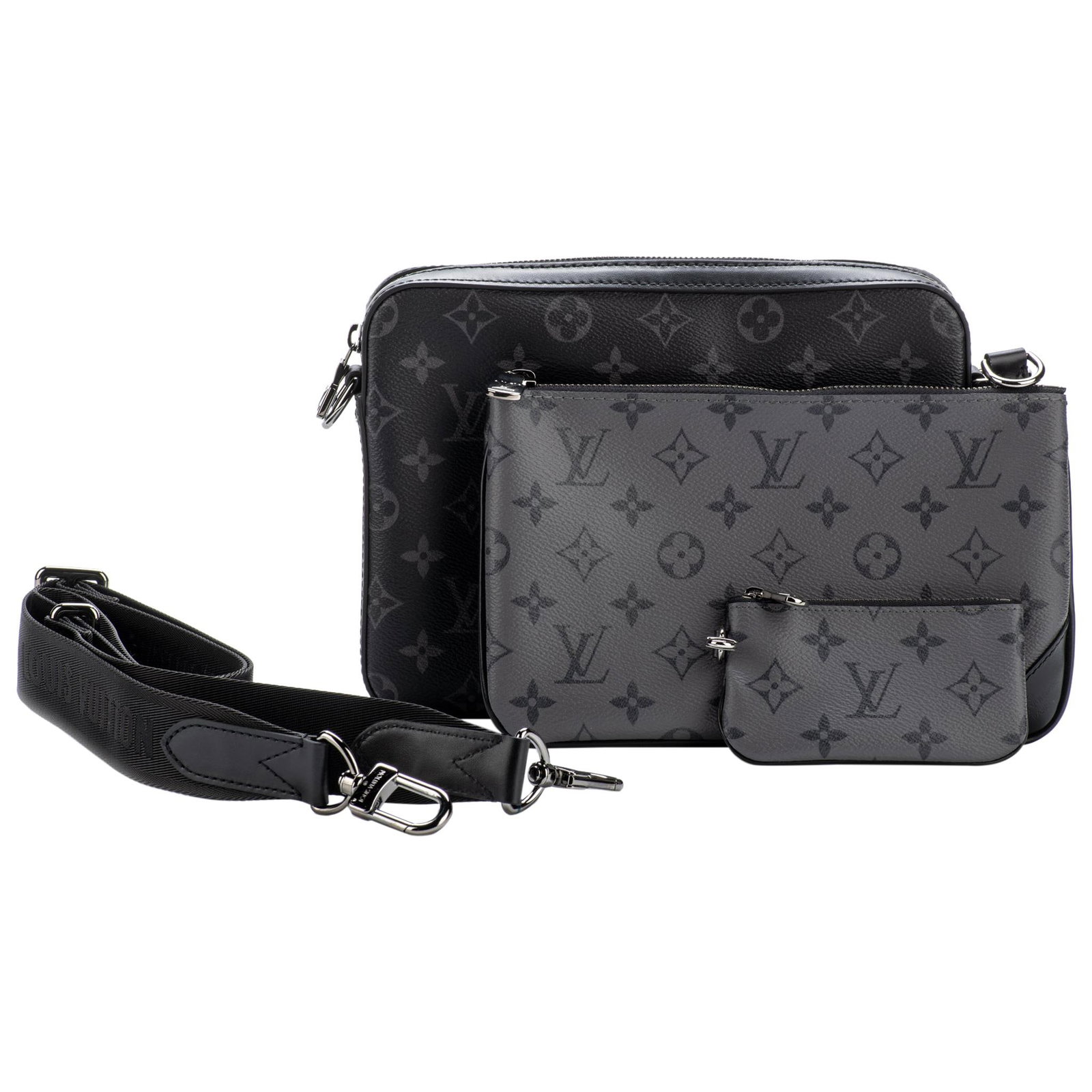 Louis Vuitton Multi Pochette Black Gray Bag with Detachable Parts (1 of 18)