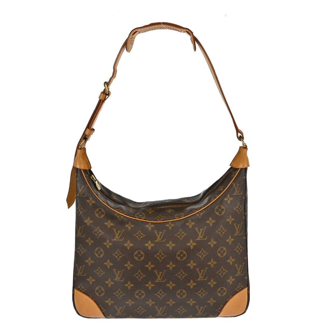 Louis Vuitton Boulogne 35 Monogram Leather Shoulder Bag M51260 Vintage Brown: Louis Vuitton Boulogne 35 Monogram Leather Shoulder Bag M51260 Vintage Brown This Louis Vuitton Monogram Boulogne 35 shoulder bag is crafted from brown monogram leather and features a beige leather ha