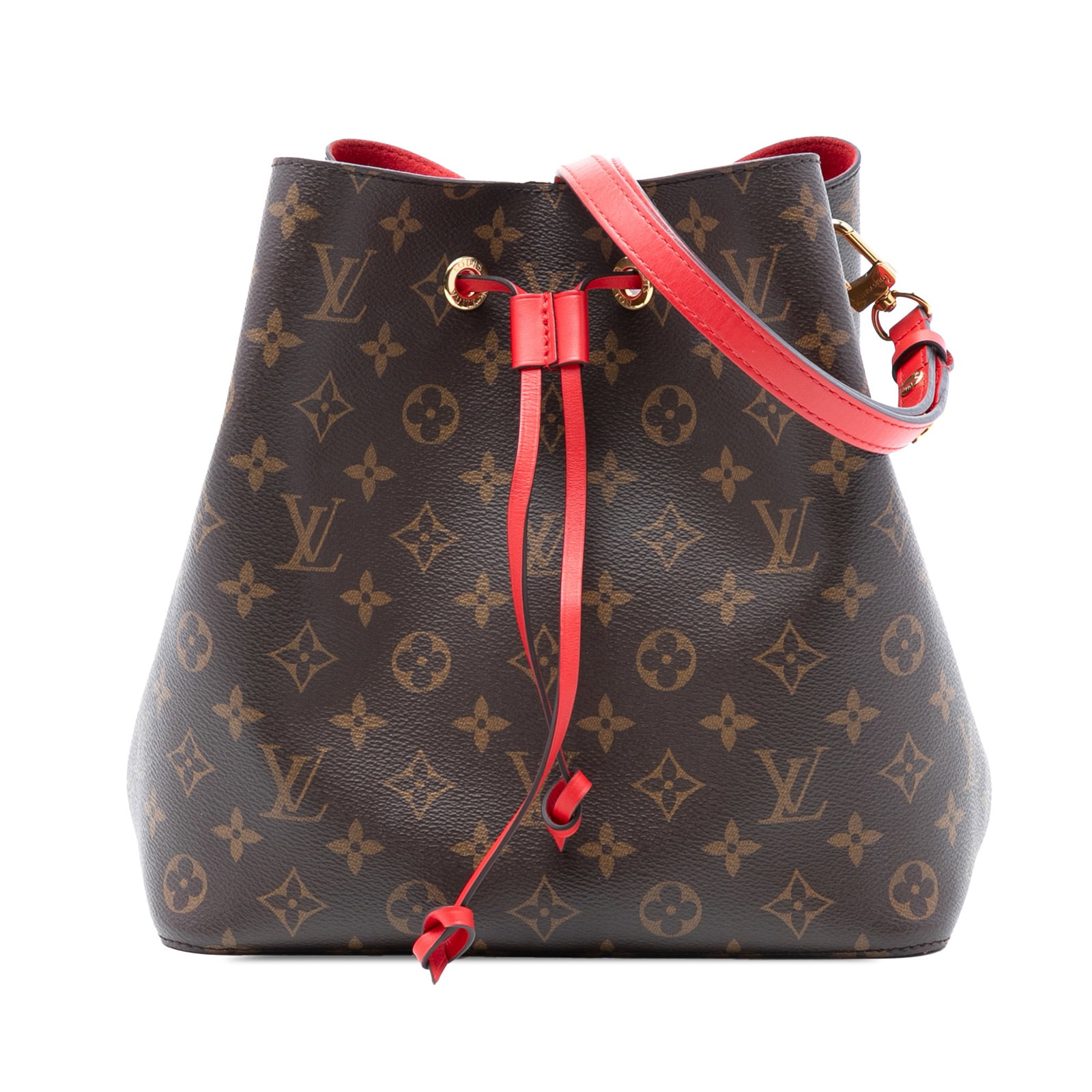 Louis Vuitton Neonoe MM Monogram Canvas Shoulder Bag Brown: Louis Vuitton Neonoe MM Monogram Canvas Shoulder Bag Brown The Louis Vuitton Monogram Neonoe MM features a monogram canvas body with an adjustable and detachable flat leather strap. It has a top draws