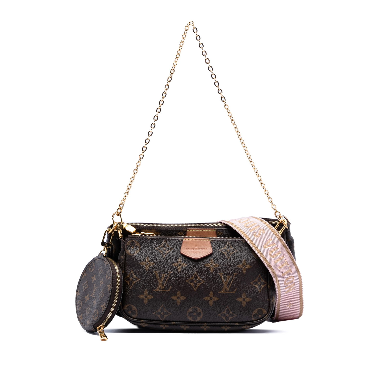Louis Vuitton Multi Pochette Monogram Canvas Shoulder Bag with Coin Pouch (1 of 7)