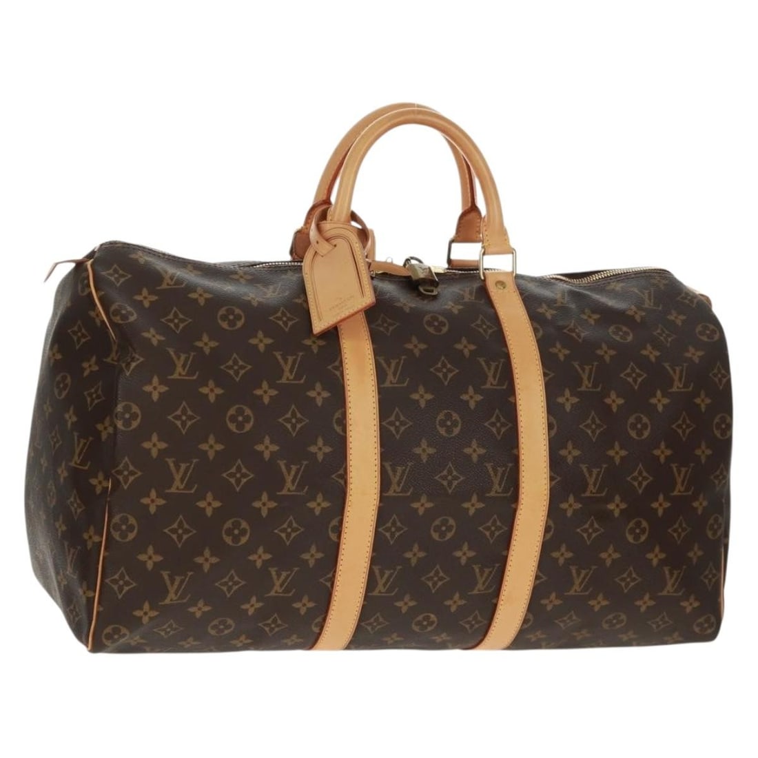 Louis Vuitton Keepall 50 Monogram Canvas Boston Bag M41426 with Accessories (1 of 18)