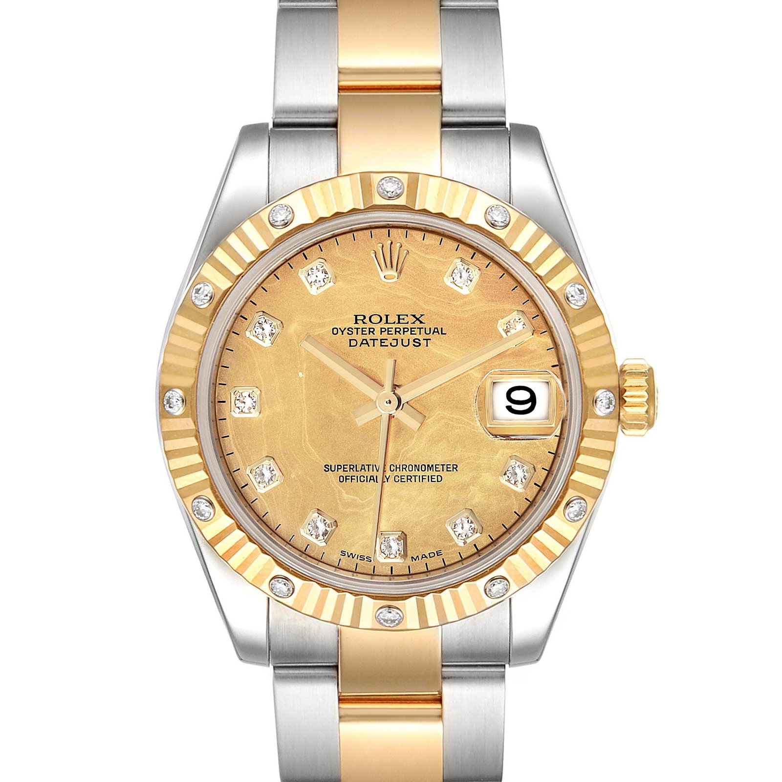 Ladies Rolex Datejust 178313 Gold Mother of Pearl Dial Oyster Bracelet (1 of 4)