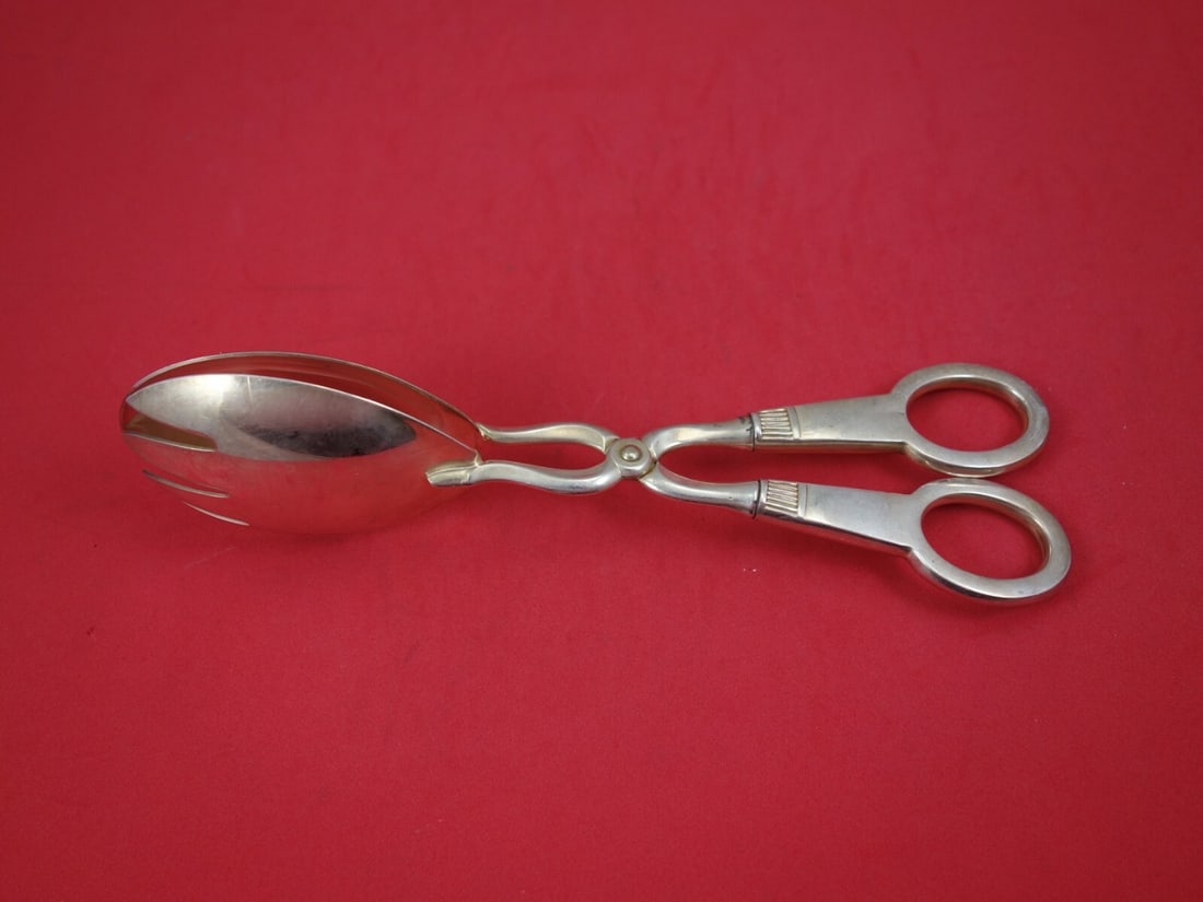 Th. Marthinsen Prince Harald Silverplate Salad Tongs 8.5" (1 of 2)